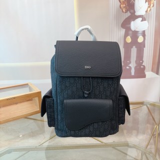 Dior Monogram Canvas Backpack Black view 2