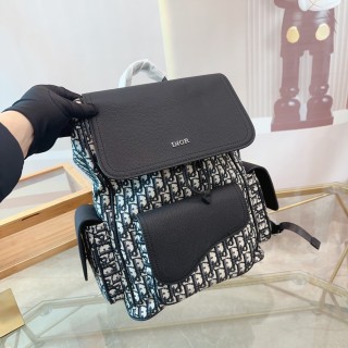 Dior Monogram Canvas Backpack Black view 3