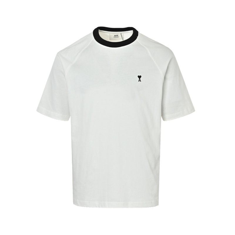 Ami White & Black Crewneck T-Shirt view