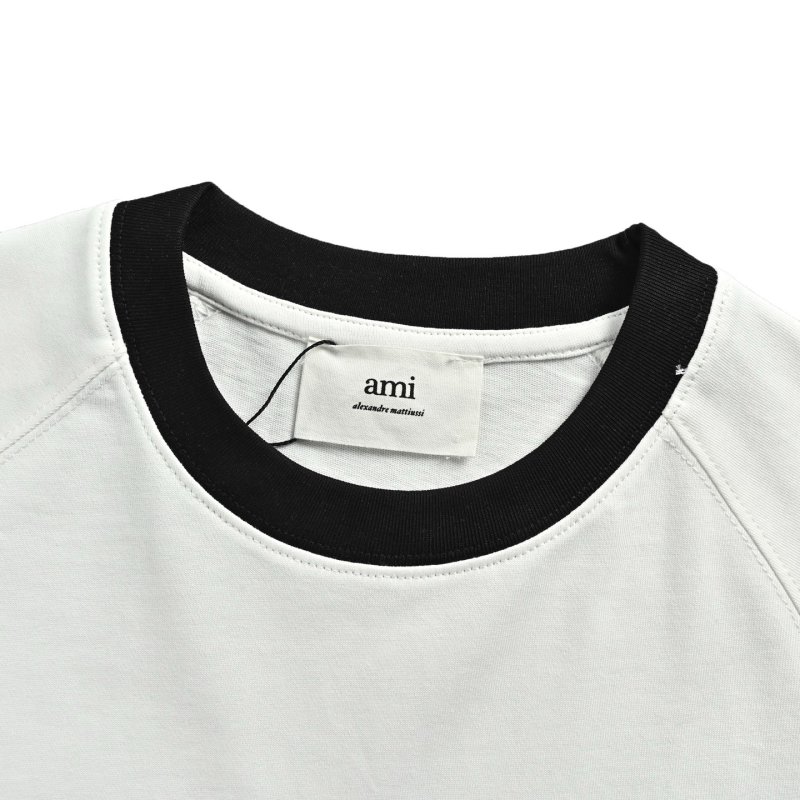 Ami White & Black Crewneck T-Shirt view