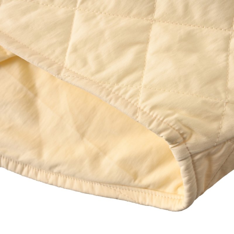 Cream Quilted Button Overshirt Jacket view