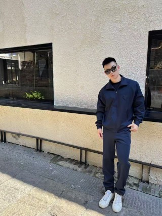 Prada Navy Technical Trousers view 4
