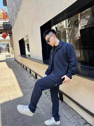 Prada Navy Technical Trousers view 5