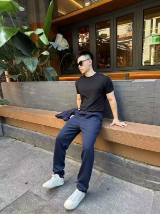 Prada Navy Technical Trousers view 7
