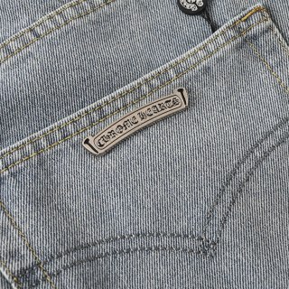 Chrome Hearts Cross Embroidery Denim Shorts Light Blue view 9