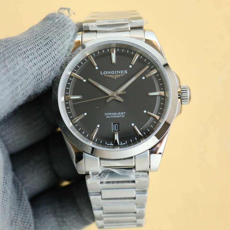Longines Conquest Automatic Black Dial Steel Watch 41mm