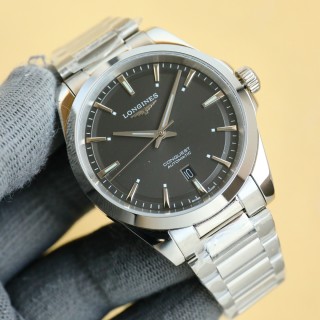 Longines Conquest Automatic Black Dial Steel Watch 41mm view 2