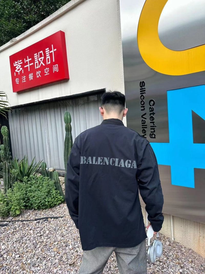 Balenciaga Black Logo Overshirt