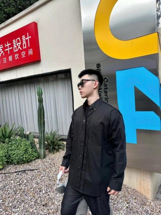 Balenciaga Black Logo Overshirt view 6