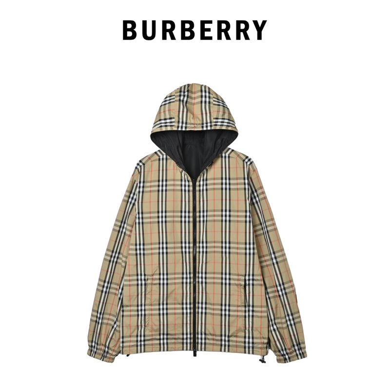 Burberry Vintage Check Hooded Jacket Beige view
