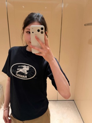 Burberry Black Logo Print Short Sleeve T-Shirt