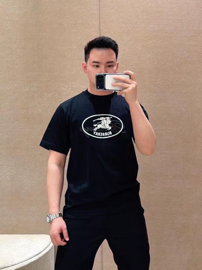 Burberry Black Logo Print Short Sleeve T-Shirt view