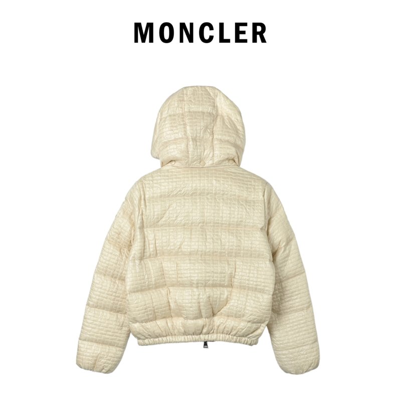 Cream Quilted Puffer Down Jacket view