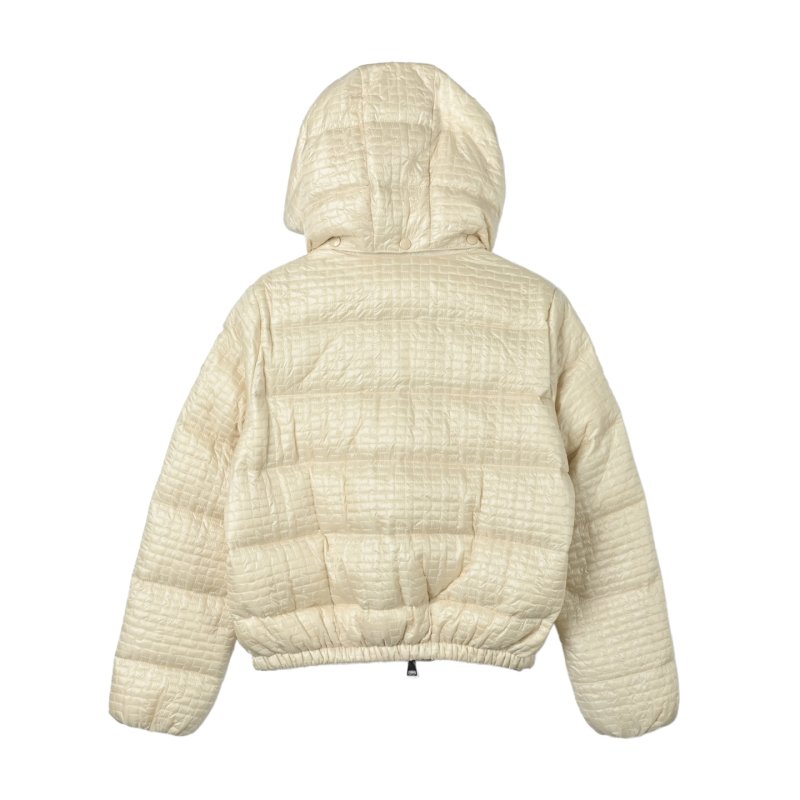 Cream Quilted Puffer Down Jacket view