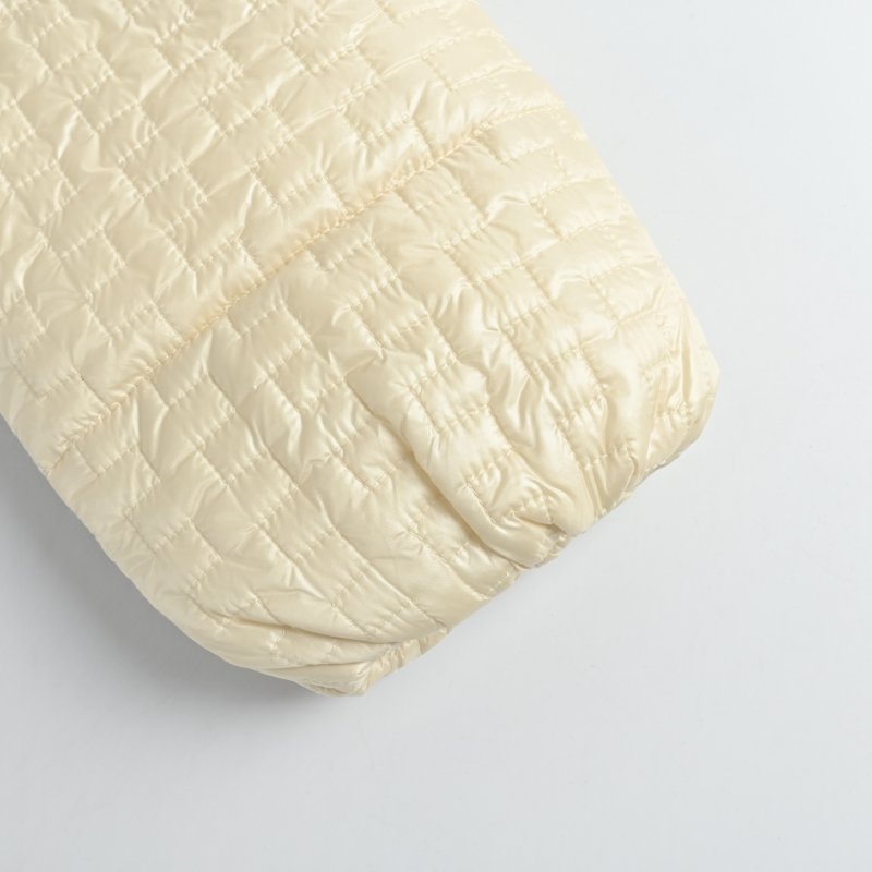 Cream Quilted Puffer Down Jacket view