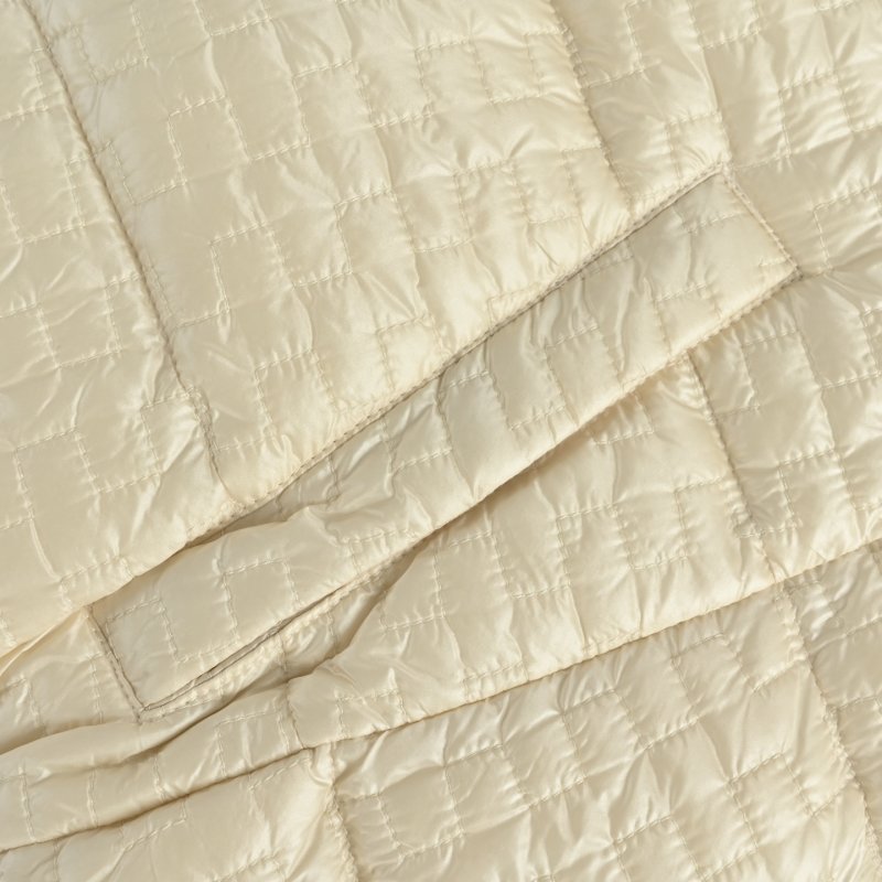 Cream Quilted Puffer Down Jacket view