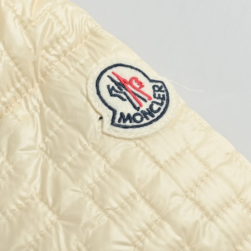 Cream Quilted Puffer Down Jacket view