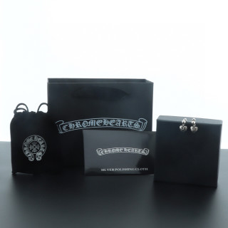 Chrome Hearts Eternal Love Heart Vine Stud Earrings Silver view 2