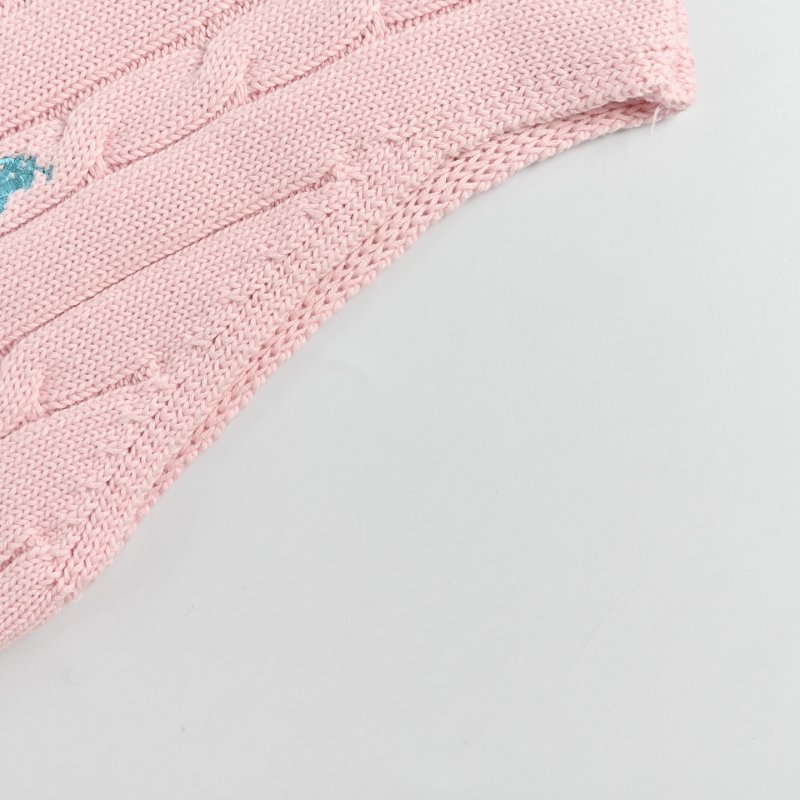 Pink Cable Knit Sleeveless Vest view
