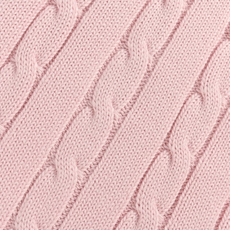 Pink Cable Knit Sleeveless Vest view