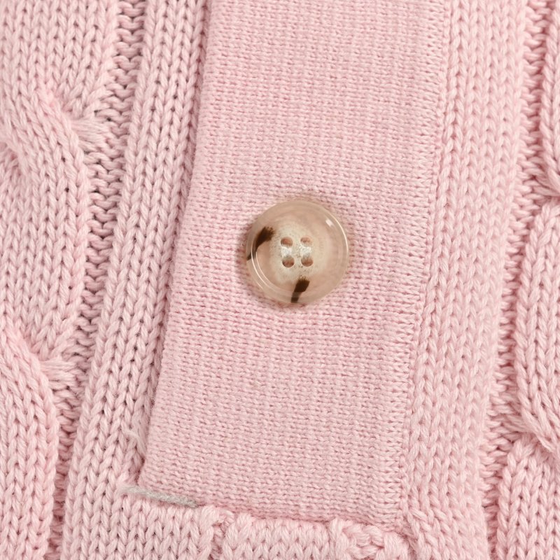 Pink Cable Knit Sleeveless Vest view