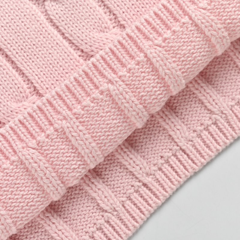 Pink Cable Knit Sleeveless Vest view