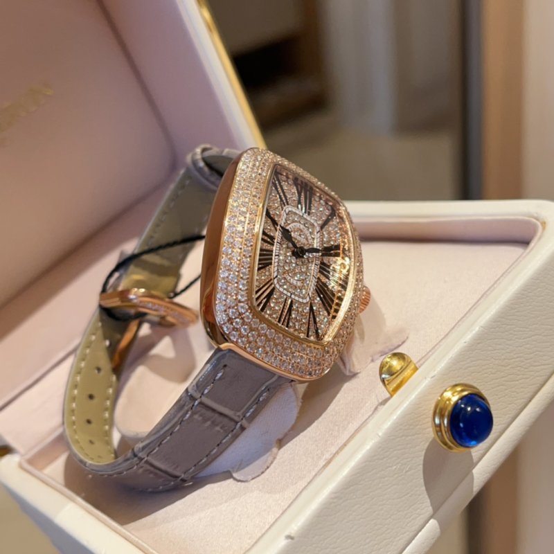 Franck Muller Ellipse Diamond Starry Watch Lavender Strap view