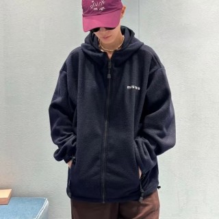 Miu Miu Black Zip-Up Oversized Jacket view 2