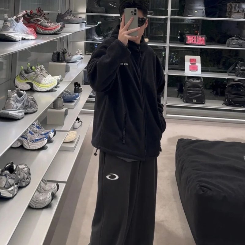 Miu Miu Black Zip-Up Oversized Jacket view