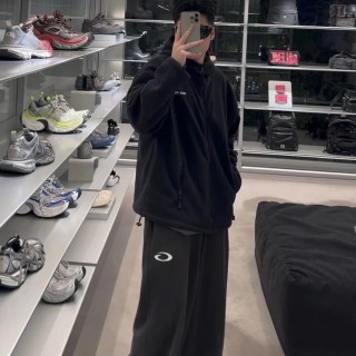Miu Miu Black Zip-Up Oversized Jacket view 6