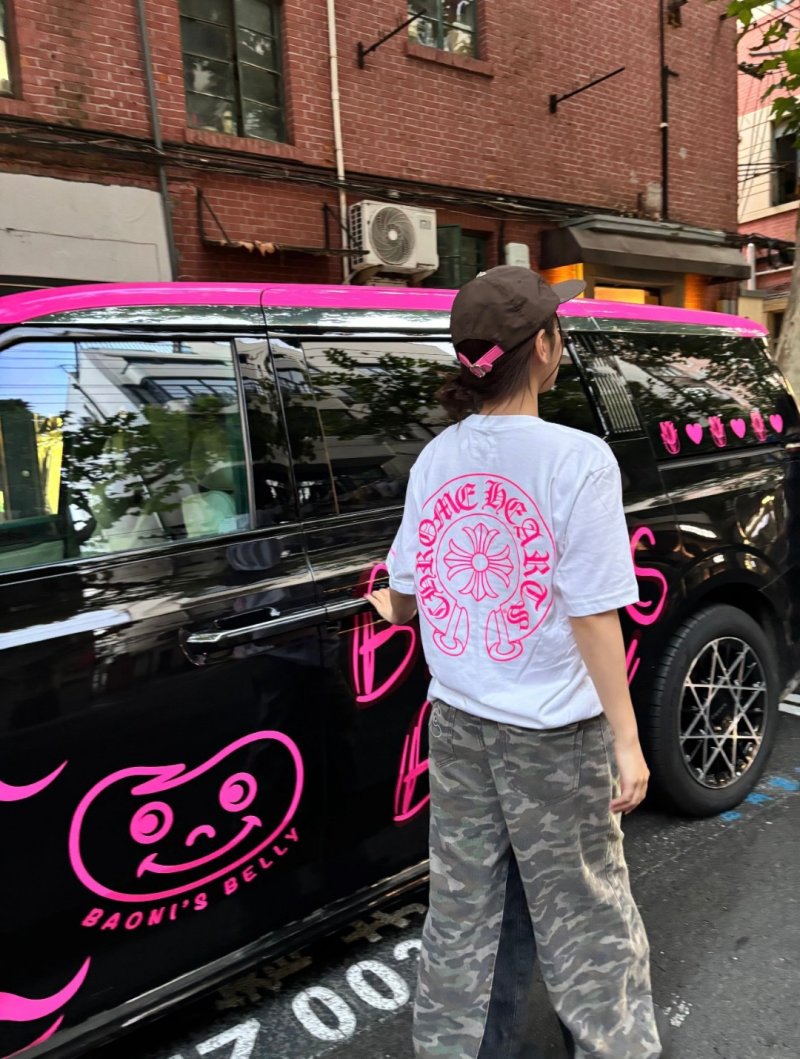 Chrome Hearts White Graphic Logo T-Shirt view