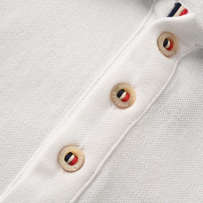 Moncler Classic White Polo Shirt view