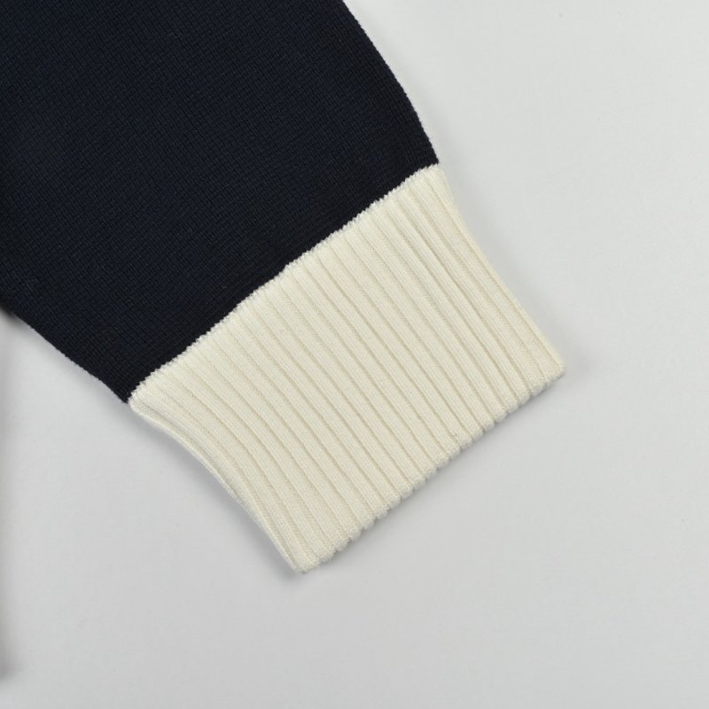 Navy & White Stripe Zip-Up Track Jacket view