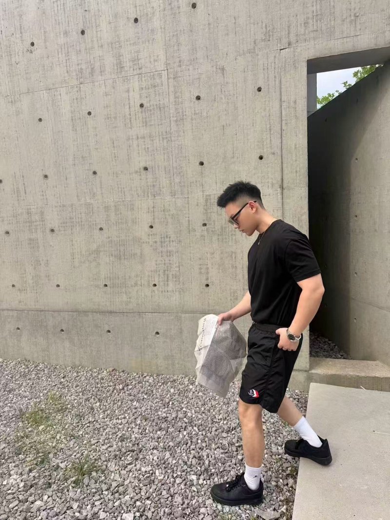 Black Mesh Athletic Shorts view