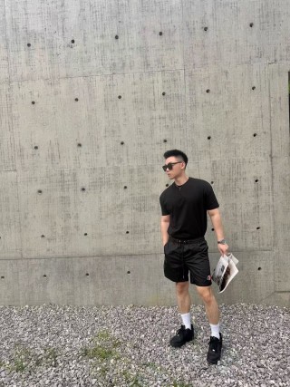 Black Mesh Athletic Shorts view 6