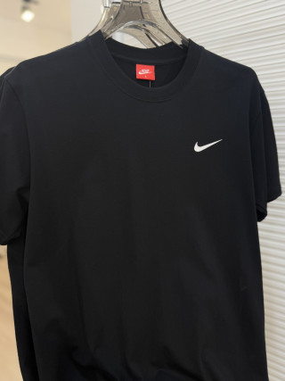 Nike Swoosh Logo Print White Cotton T-Shirt view 6