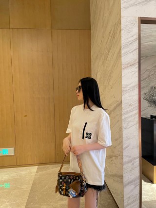 Stone Island White Pocket T-Shirt with Black Zip Detail view 4
