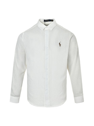 Polo Ralph Lauren Linen Shirt White view 3