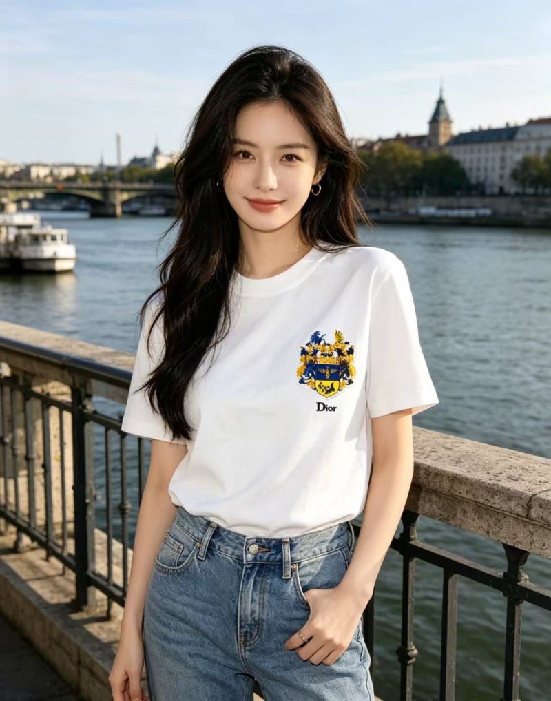 Dior Crest Logo White T-Shirt
