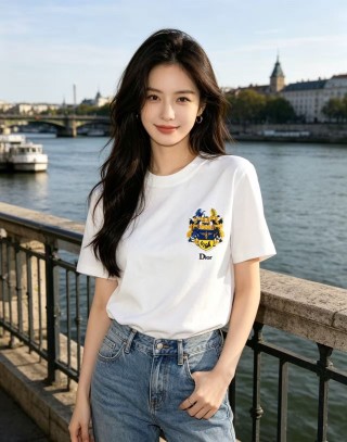 Dior Crest Logo White T-Shirt