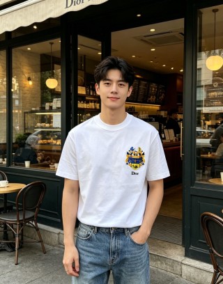 Dior Crest Logo White T-Shirt view 2