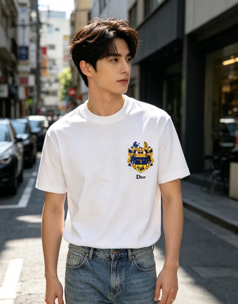 Dior Crest Logo White T-Shirt view