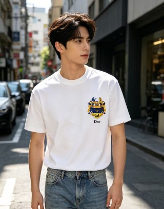 Dior Crest Logo White T-Shirt view 3