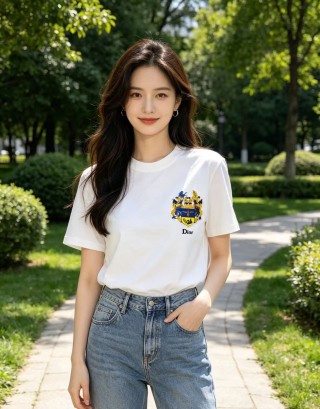 Dior Crest Logo White T-Shirt view 5