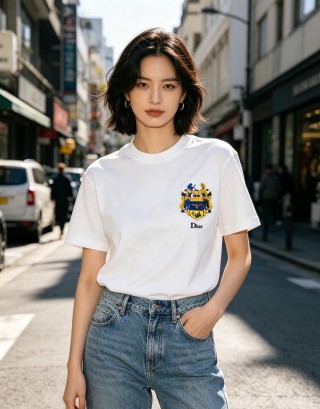 Dior Crest Logo White T-Shirt view 6