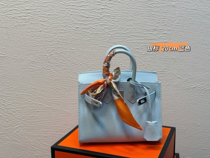 Hermès Birkin 20cm Platinum Purple Leather Handbag view 2