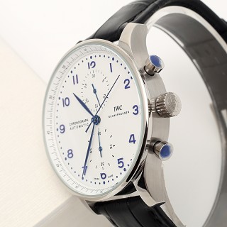 IWC Portuguese Chronograph Automatic Steel Watch 42mm view 2