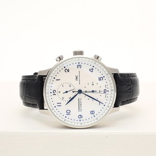 IWC Portuguese Chronograph Automatic Steel Watch 42mm view 3
