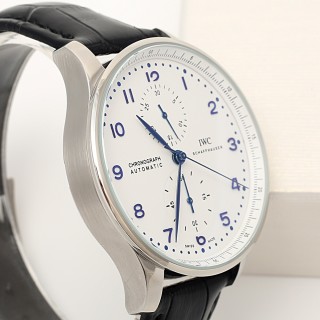 IWC Portuguese Chronograph Automatic Steel Watch 42mm view 7