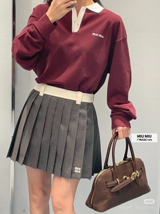 Miu Miu Brown Leather Top Handle Bag view 2